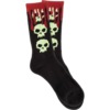 Zero Skateboards 3 Skull Blood Black / Glow Crew Socks - One size fits most