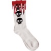 Zero Skateboards 3 Skull Blood White Crew Socks - One size fits most
