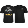 Powell Peralta Skateboard Skeleton Black Youth Short Sleeve T-Shirt - Youth Medium