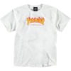 Thrasher Magazine Flames White Boys Youth Short Sleeve T-Shirt - Youth X-Small