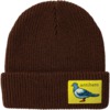Anti Hero Skateboards Lil Pigeon Label Cuff Brown / Yellow Beanie Hat - One size fits most