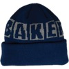 Baker Skateboards Brand Logo Navy Beanie Hat - One size fits most Baker Skateboards Brand Logo Navy Beanie Hat - One size fits most