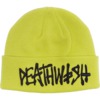 Deathwish Skateboards OG Deathspray Yellow Beanie Hat - One size fits most