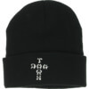 Dogtown Skateboards Embroidered Cross Letters Black Beanie Hat - One size fits most