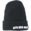 Foundation Skateboards Girls Kick Ass Black Beanie Hat - One size fits most