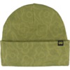 Krooked Skateboards Flowers Eyes Clip Olive Beanie Hat - One size fits most