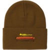 Krooked Skateboards Koffin Cuff Brown Beanie Hat - One size fits most Krooked Skateboards Koffin Cuff Brown Beanie Hat - One size fits most