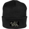 Krooked Skateboards Monster Black Beanie Hat - One size fits most