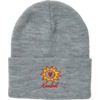 Krooked Skateboards Sun Heart Heather Grey Beanie Hat - One size fits most