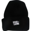 Lowcard Mag Stay Lame Black Beanie Hat - One Size Fits Most