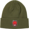 Spitfire Wheels Bighead Fill Cuff Olive / Black / Red Beanie Hat - One size fits most