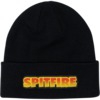 Spitfire Wheels Lil Beatdown Cuff Black Beanie Hat - One size fits most