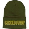 Shake Junt Stretch Logo Green Beanie Hat - One size fits most