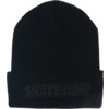 Shake Junt Stretch Logo Black Beanie Hat - One size fits most