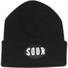 Sour Solution Skateboards GM Black Beanie Hat - One Size Fits Most