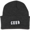 Sour Solution Skateboards GM Grey Beanie Hat - One Size Fits Most