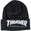 Thrasher Magazine Embroidered Logo Black / White Beanie Hat - One size fits most
