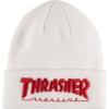 Thrasher Magazine Embroidered Logo White / Red Beanie Hat - One Size Fits All