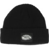 The Heated Wheel Skateboards Oval Black Beanie Hat - One Size Fits Most