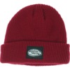 The Heated Wheel Skateboards Stacked Burgundy Beanie Hat - One size fits most
