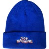 Toy Machine Skateboards Hirotext Dock Blue Beanie Hat - One Size Fits All