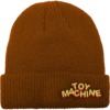 Toy Machine Skateboards Hirotext Brown Beanie Hat - One Size Fits All