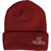 Toy Machine Skateboards Tape Logo Maroon Beanie Hat - One Size Fits Most