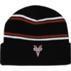 Venture Trucks Heritage Cuff Black / Red / White Beanie Hat - One size fits most