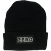 Zero Skateboards Bold Watchcap Black Beanie Hat - One size fits most