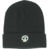 Zero Skateboards Skull Patch Black Beanie Hat - One size fits most
