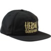 Heroin Skateboards Script Nylon Black / Gold Hat - Adjustable