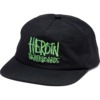 Heroin Skateboards Script Nylon Black / Green Hat - Adjustable