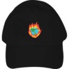 Sour Solution Skateboards In Flames Black Hat - Adjustable