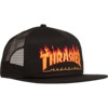 Thrasher Magazine Flame Black / Yellow / Red Embroidered Mesh Back Hat - Adjustable