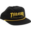 Thrasher Magazine Rope Black / Gold Snapback Hat - Adjustable