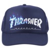 Thrasher Magazine Ignite Trucker Navy Hat - Adjustable