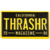 Thrasher Magazine License Plate Black / Yellow Pin