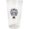 Dogtown Skateboards Cross Logo Clear / Black 16 oz Pint Glass