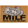 Rip N Dip Man I Love Felines Door Mat Rug