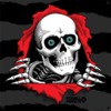 Powell Peralta 20" x 20" Ripper Black / Grey / Red / White Banner
