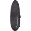 Ocean & Earth Double Wide Compact Black / Red / Grey Shortboard Board Bag - 1-2 Boards - 25" x 6'4"
