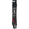 Ocean & Earth One XT Slimline Lightweight Comp Black Surfboard Leash - 6'