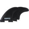 Fin Solutions Medium Black FFS Thruster Surfboard Fins Includes 3 Fins