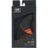 Ocean & Earth OE-1 Whip Small Black / Red Thruster Dual Tab - Set of 3 Fins