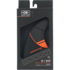 Ocean & Earth OE-1 Whip Small Black / Red Thruster Single Tab - Set of 3 Fins