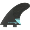 Ocean & Earth OE-2 Control Medium Black / Blue Thruster Dual Tab Includes 3 Fins