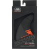 Ocean & Earth OE-2 Control Small Black / Red Thruster Single Tab Includes 3 Fins