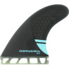 Ocean & Earth OE-2 Control Medium Black / Blue Thruster Single Tab Includes 3 Fins