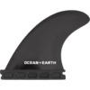 Ocean & Earth Polycarbonate Small Black Thruster Single Tab - Set of 3 Fins