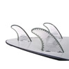 Pro Teck Power Flex 4" Clear / Smoke Grey FCS Side Fins Includes 2 Fins